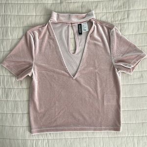 SOLD Pink velvet top.